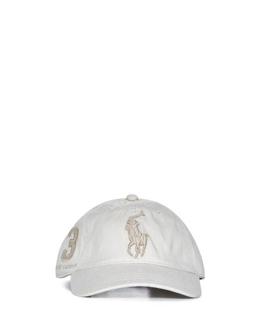 Polo Ralph Lauren White Big Pony Hat for men