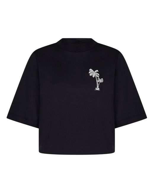 T-Shirt di Palm Angels in Black