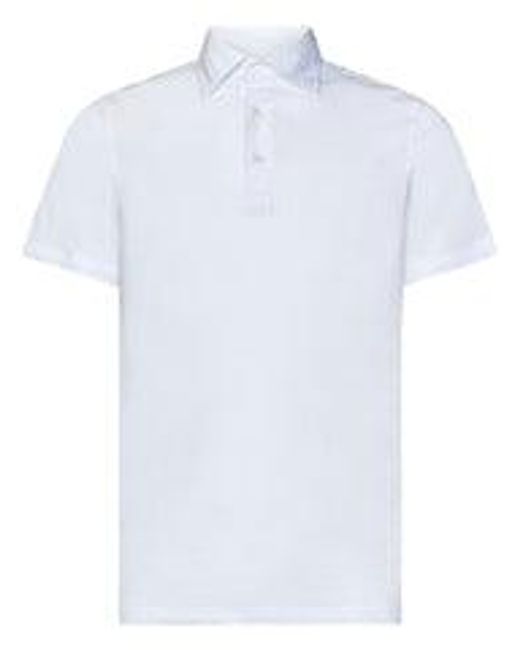 Luigi Borrelli Napoli White Polo Shirt for men