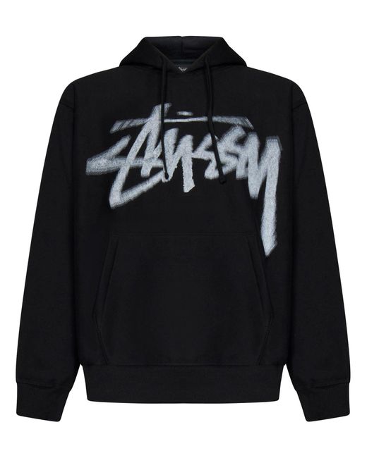 Stussy Black Dizzy Stock Sweatshirt for men