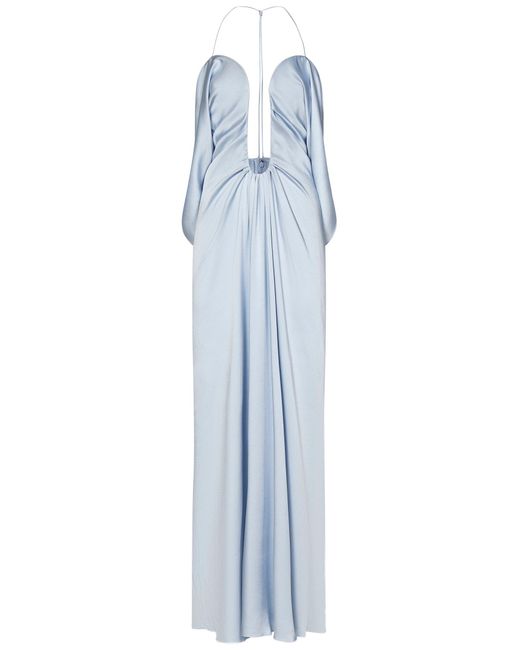 Abito Lungo Frame Detail Cami Dress di Victoria Beckham in Blue
