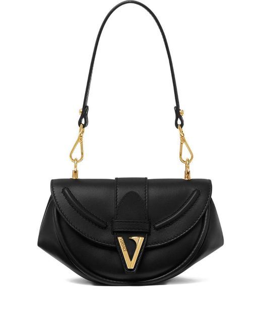 "Virtus" Borsa A Spalla Piccola di Versace in Black