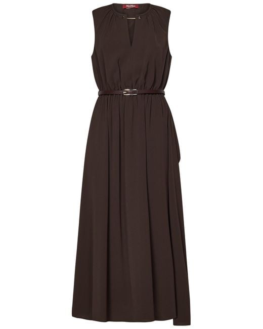 Abito Midi Amour di Max Mara in Brown