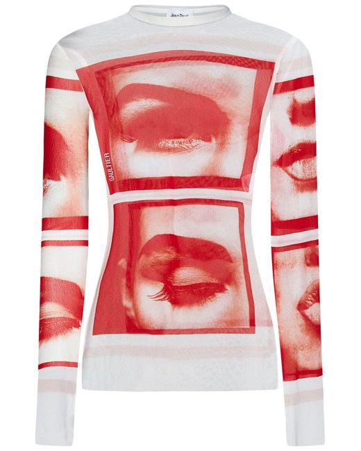 Jean Paul Gaultier Red The Eyes And Lips Top