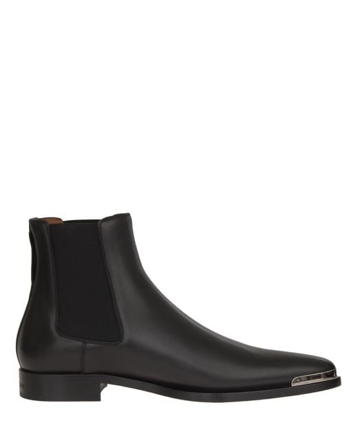 Givenchy Black Dallas Metal-toe Leather Chelsea Boots for men