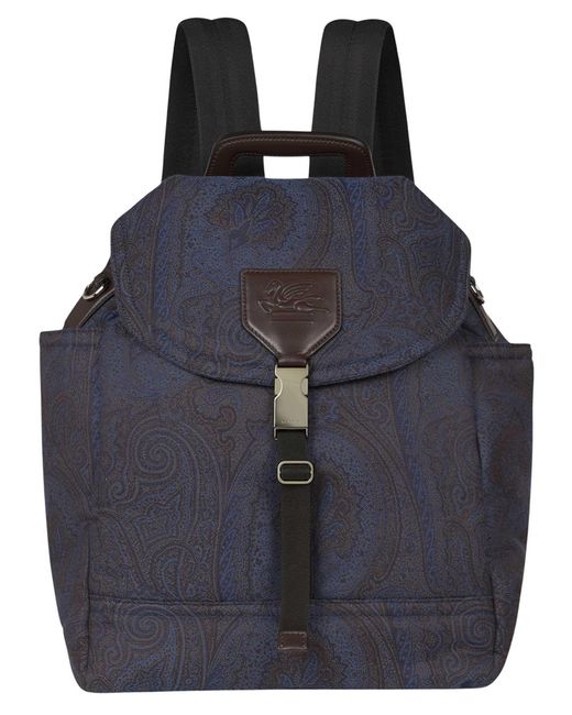 Etro Blue Backpack for men