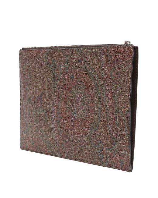 Clutch di Etro in Brown da Uomo