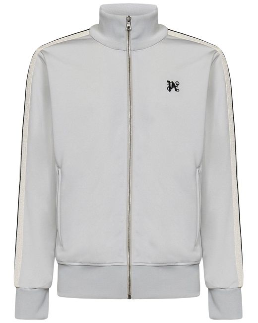 Palm Angels Gray Track Jacket for men