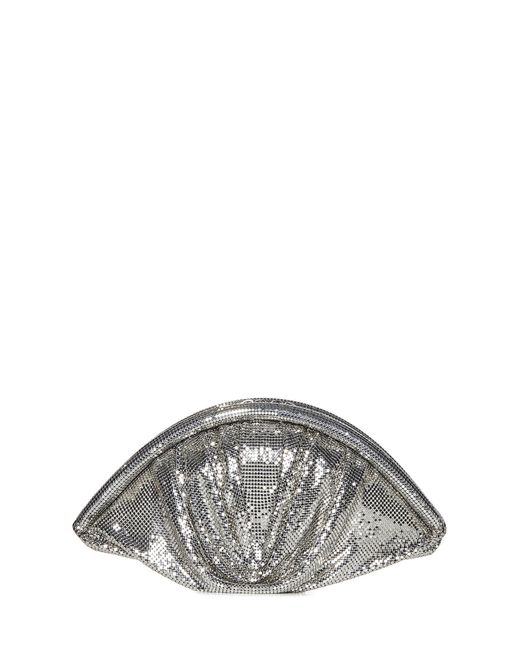 Rabanne Gray Mesh Large Evening Clutch