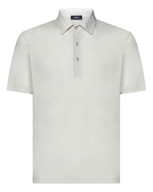 Herno White Polo Shirt for men
