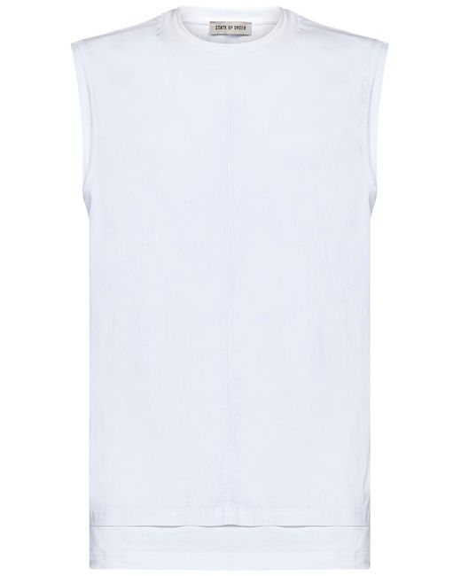 State of Order White Tank Top for men