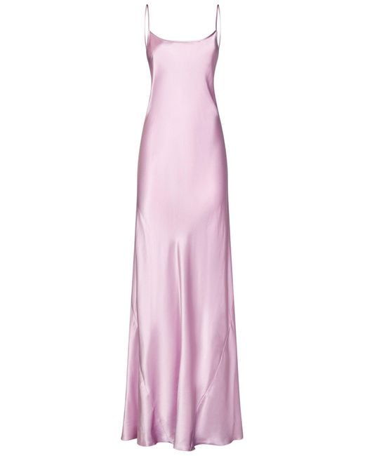Abito Lungo Low Back Cami Floor-Length Dress di Victoria Beckham in Pink