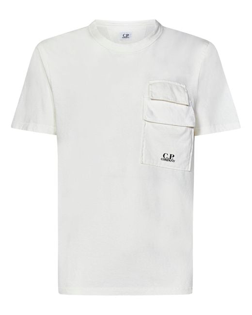 C P Company White T-Shirt for men
