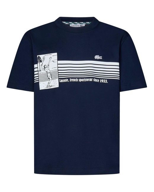 T-Shirt di Lacoste in Blue da Uomo