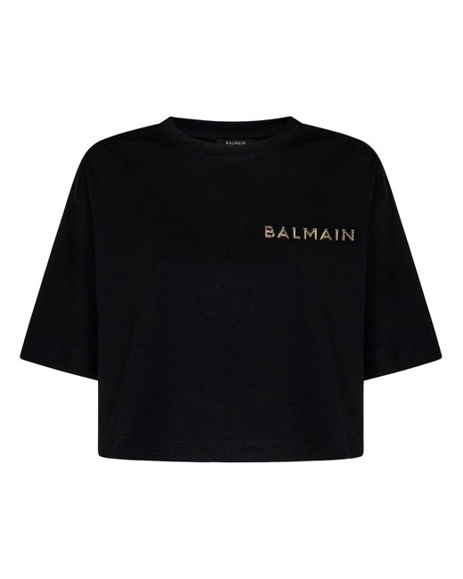 T-Shirt di Balmain in Black