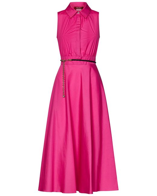 Max Mara Studio Pink Adepto Midi Dress