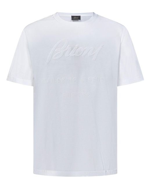 T-Shirt di Brioni in White da Uomo