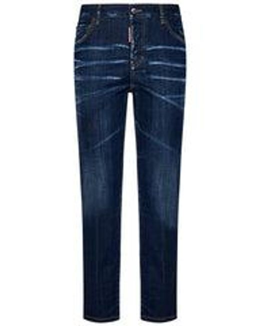DSquared² Blue Dark Clean Wash Cool Girl Jeans