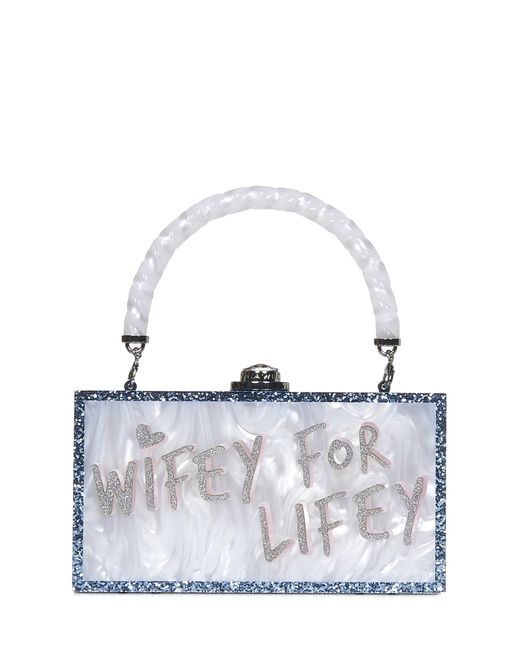 Sophia ster Cleo Wifey For Lifey Clutch in White Lyst