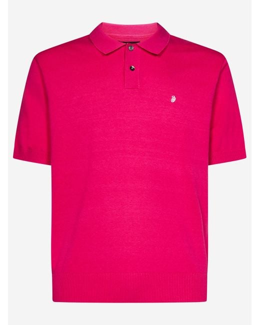 Stussy Pink Polo Shirt for men