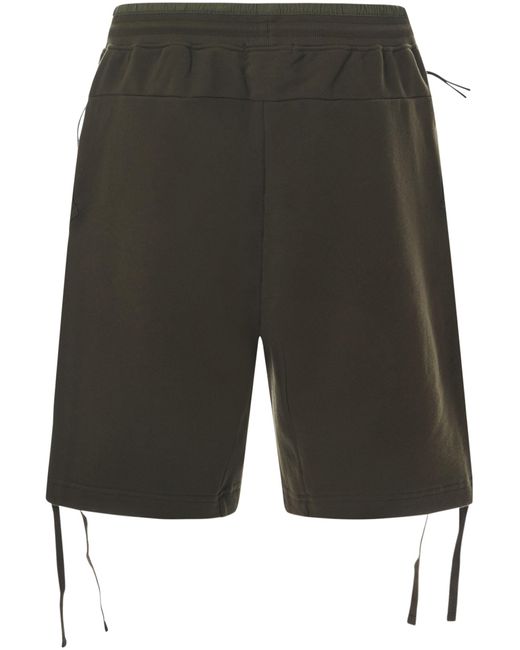 Men's C.P Company Regular Fit Light Fleece Shorts in Green