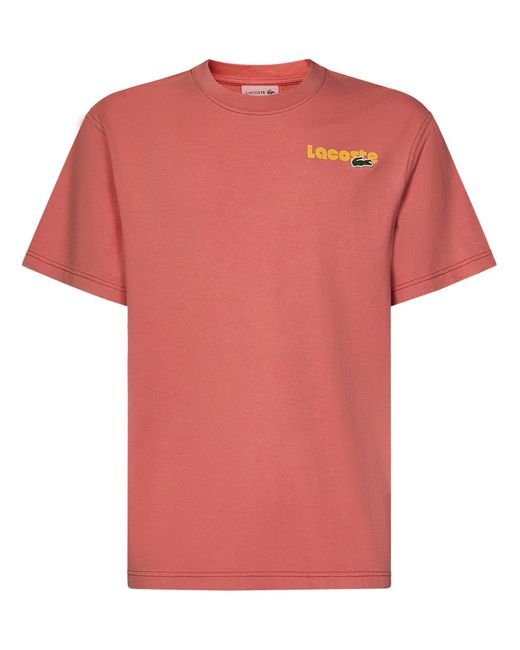 T-Shirt di Lacoste in Pink da Uomo