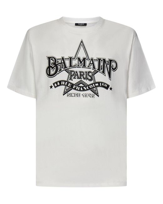 T-Shirt di Balmain in Gray da Uomo