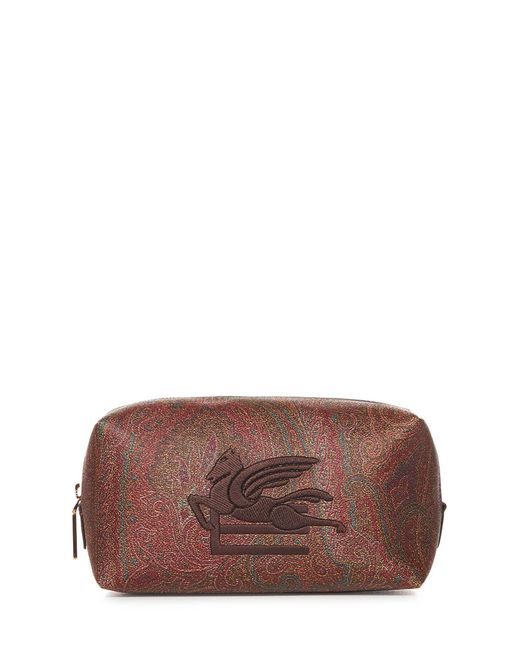 Etro Brown Love Trotter Clutch for men