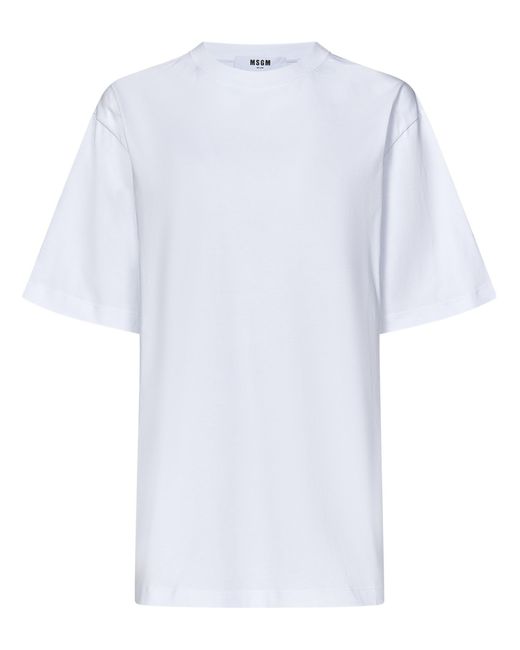 MSGM White Spring Summer 2025" Quote T-Shirt