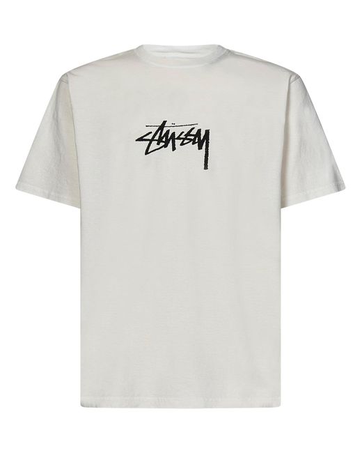 T-shirt SMALL STOCK TEE PIGMENT DYED di Stussy in Gray da Uomo