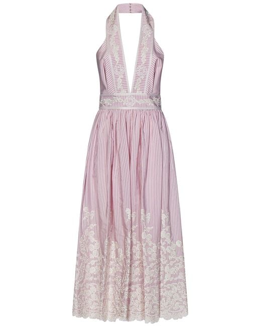 Elie Saab Pink Midi Dress