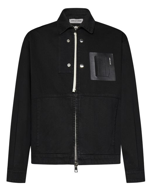 Giubbino Driver di State of Order in Black da Uomo