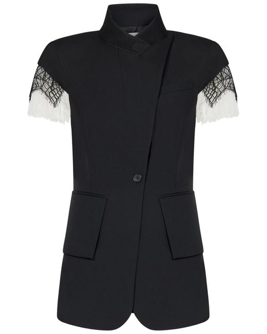 Alexander McQueen Black Sleeveless Jacket