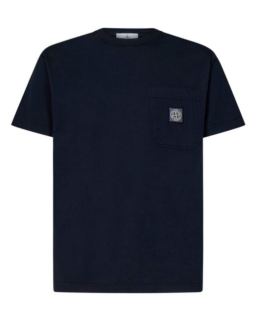 T-Shirt di Stone Island in Blue da Uomo