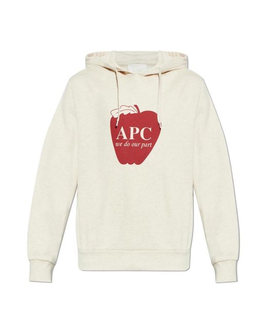 A.P.C. Hoodie in het White voor heren