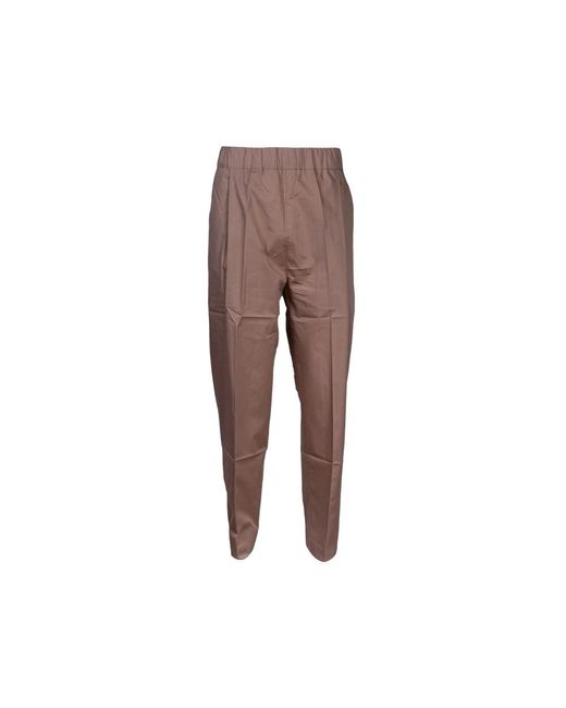 Laneus Brown Slim-Fit Trousers for men