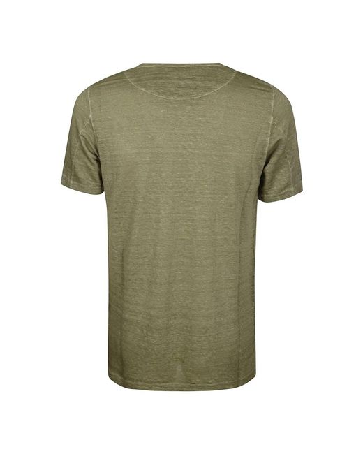 120% Lino T-Shirts in Green für Herren
