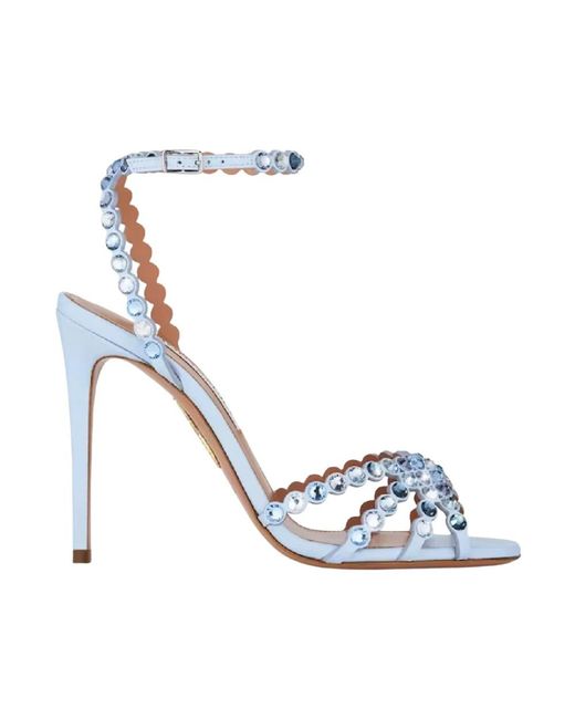 Aquazzura Blue High Heel Sandals