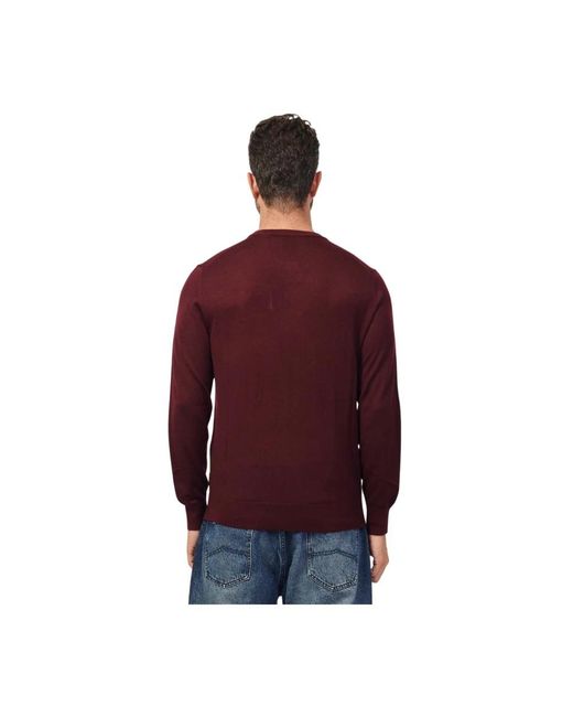 ARMANI EXCHANGE Red Round-Neck Knitwear for men