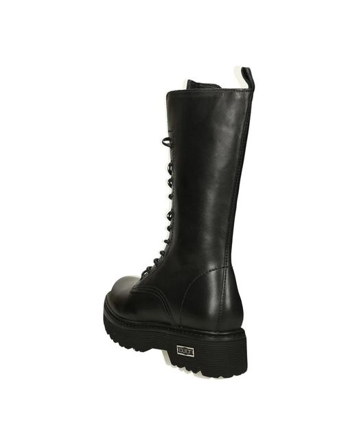 Cult Black Lace-Up Boots