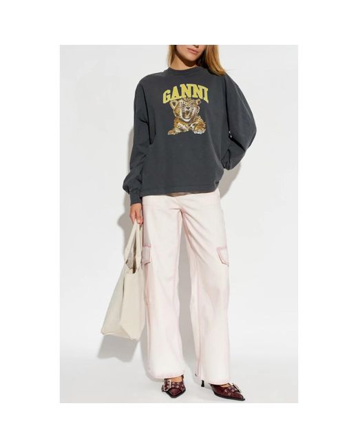 Ganni Gray Sweatshirts