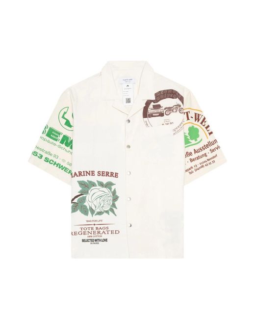 MARINE SERRE Weiße bowling shirt tote taschen in White für Herren