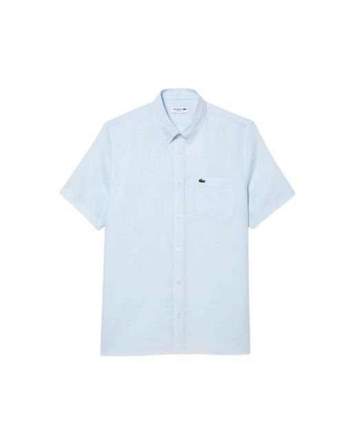 Lacoste Blue Short Sleeve Shirts for men