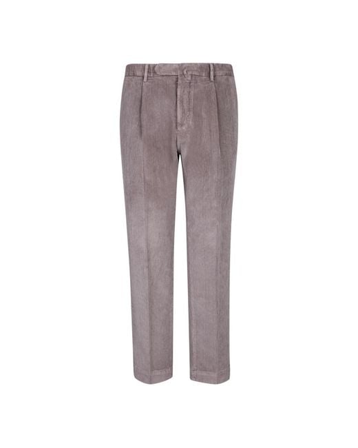 Dell'Oglio Gray Slim-Fit Trousers for men