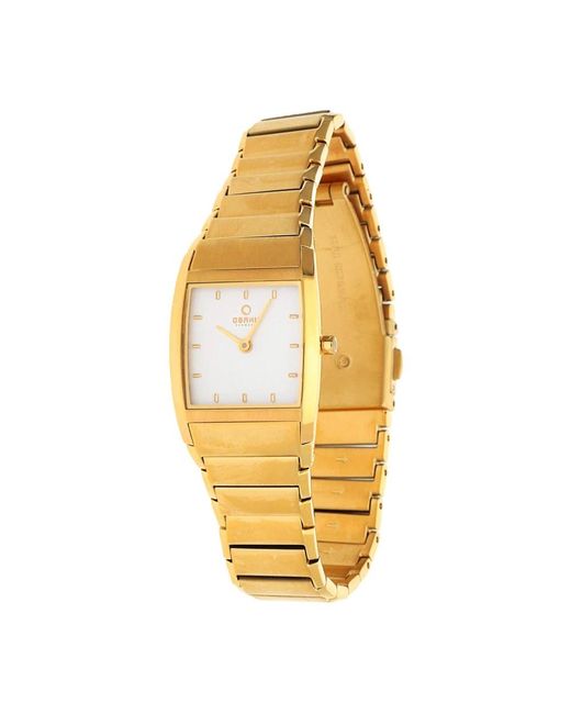 Obaku Accessoires ,Geel ,Polshorloge in het Metallic