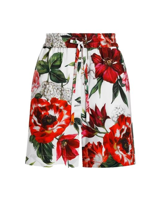 Dolce & Gabbana Red Casual Shorts