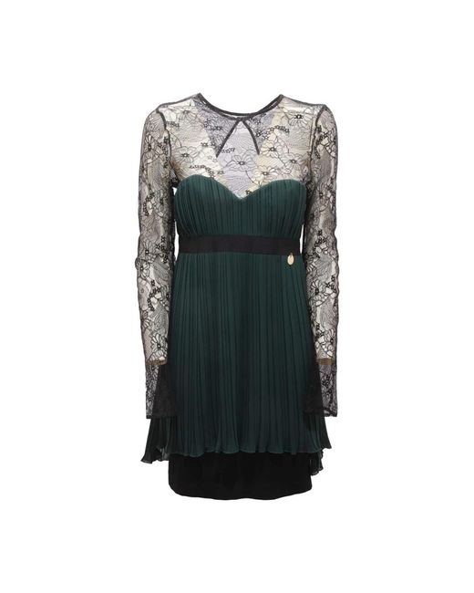 Mangano Kleedjes ,Groen ,Polyester Wo Lace Dress in het Gray
