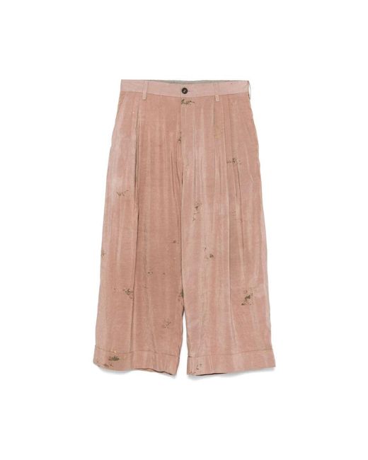 Ziggy Chen Plissierte Hose Mit Knöpfen in Pink für Herren