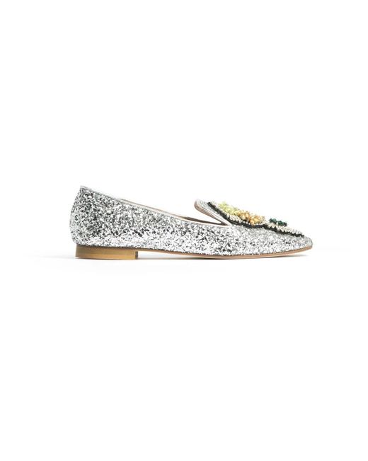 PROSPERINE® White Glitzer Ballerina Mit Steinen