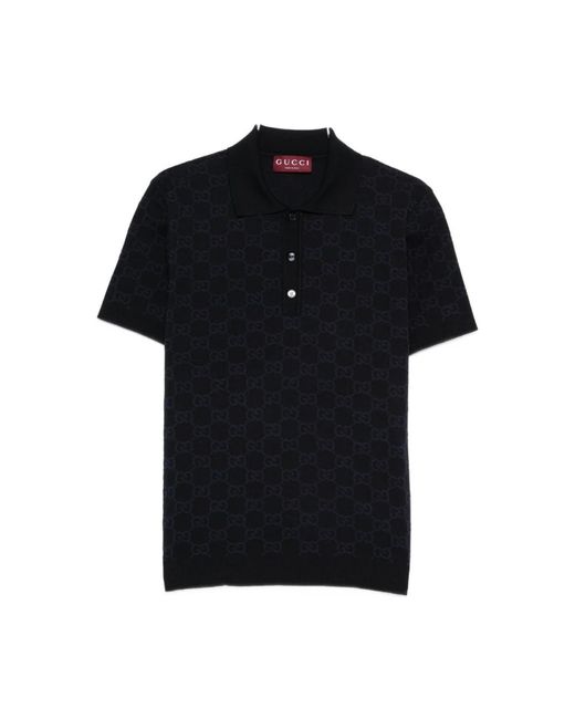 Gucci Black Polo Shirts for men